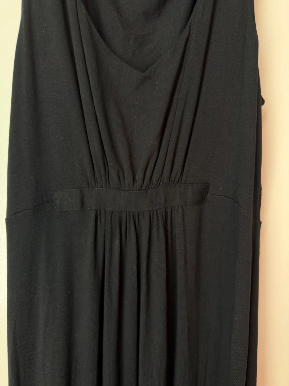 Boden Black Sleeveless Jersey Maxi Dress Women's US 8 Long Travel Dress